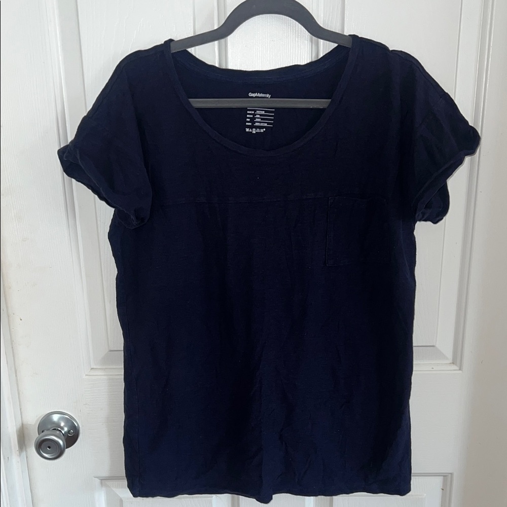 GAP Maternity Dark Navy Short Sleeve Crewneck Tee